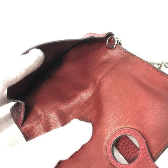 AUTHENTIC HERMES Dogon Coin Compartment coin purse Rouge - Picture 7 of 9